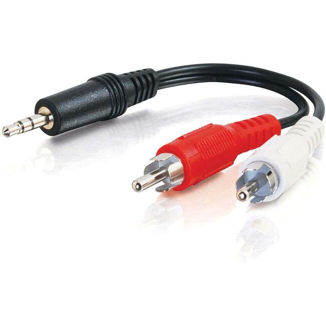 C2G 6in Value Series One 3.5mm Stereo Male To Two RCA Stereo Male Y-Cable - 40421