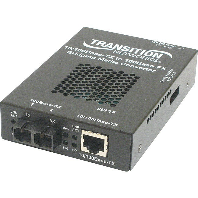 Transition Networks 10/100 Bridging 10/100Base-TX to 100Base-FX Media Converter - SBFTF1013-105-NA