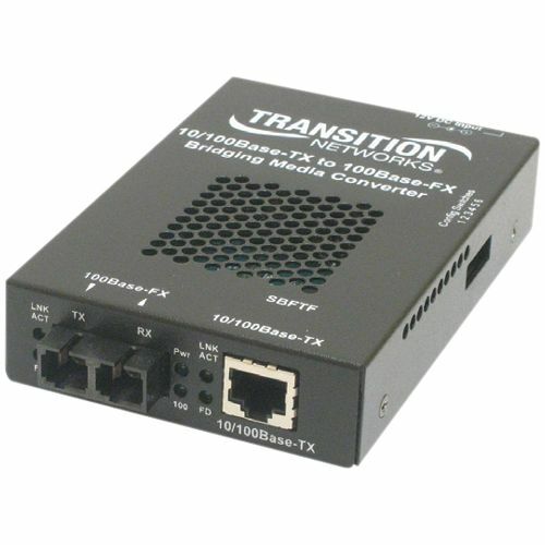 Transition Networks 10/100 Bridging 10/100Base-TX to 100Base-FX Media Converter - SBFTF1039-105-NA