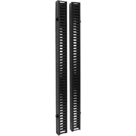 Tripp Lite by Eaton SmartRack 6 ft. (1.83 m) Vertical Cable Manager - Double finger duct with cover & toolless mounting - SRCABLEDUCTVRT