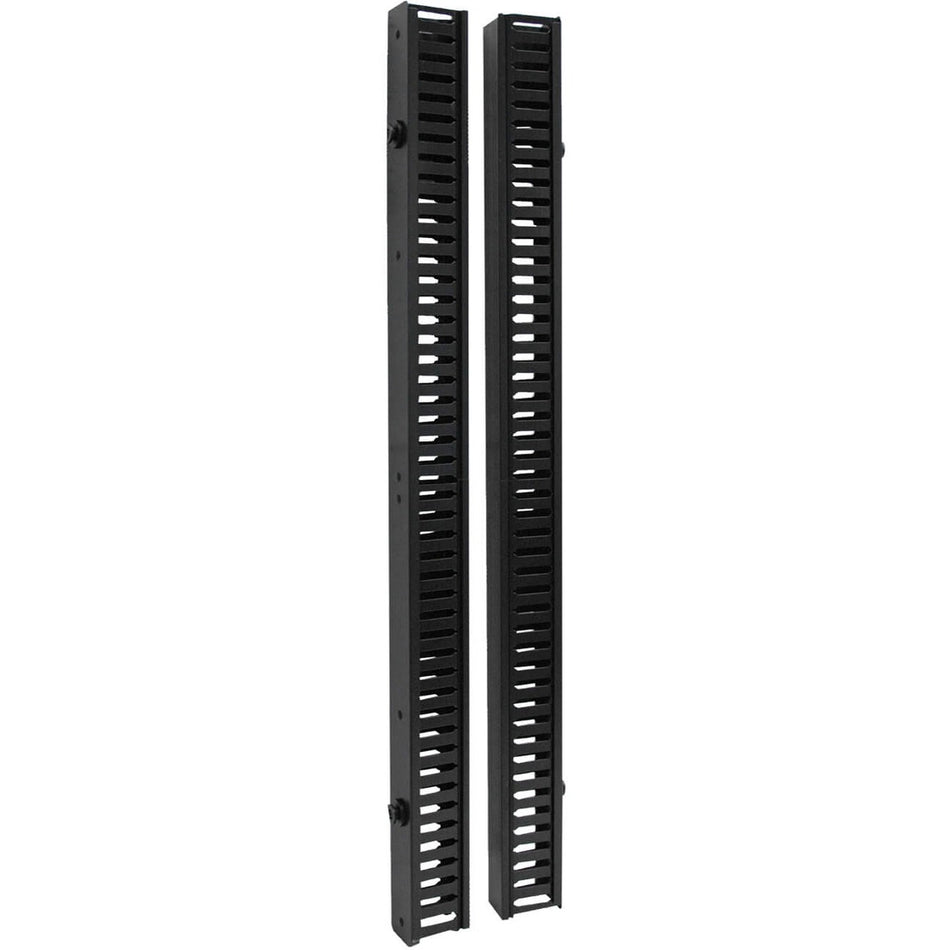 Tripp Lite by Eaton SmartRack 6 ft. (1.83 m) Vertical Cable Manager - Double finger duct with cover & toolless mounting - SRCABLEDUCTVRT