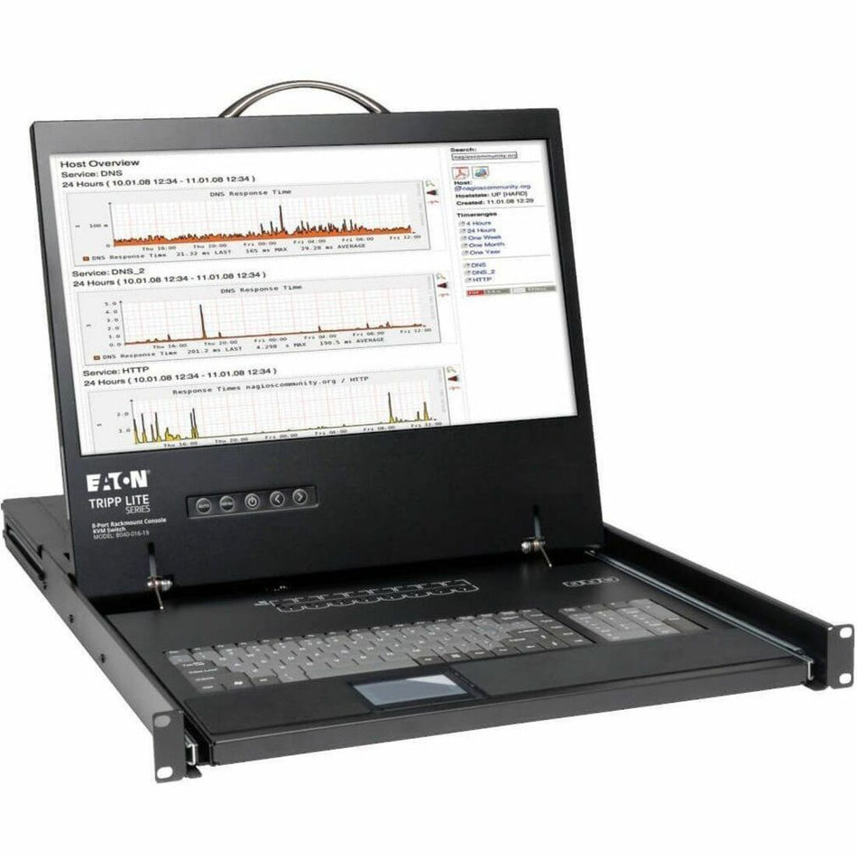 Tripp Lite by Eaton NetController 8-Port 1U Rack-Mount Console KVM Switch with 19-in. LCD - B040-008-19