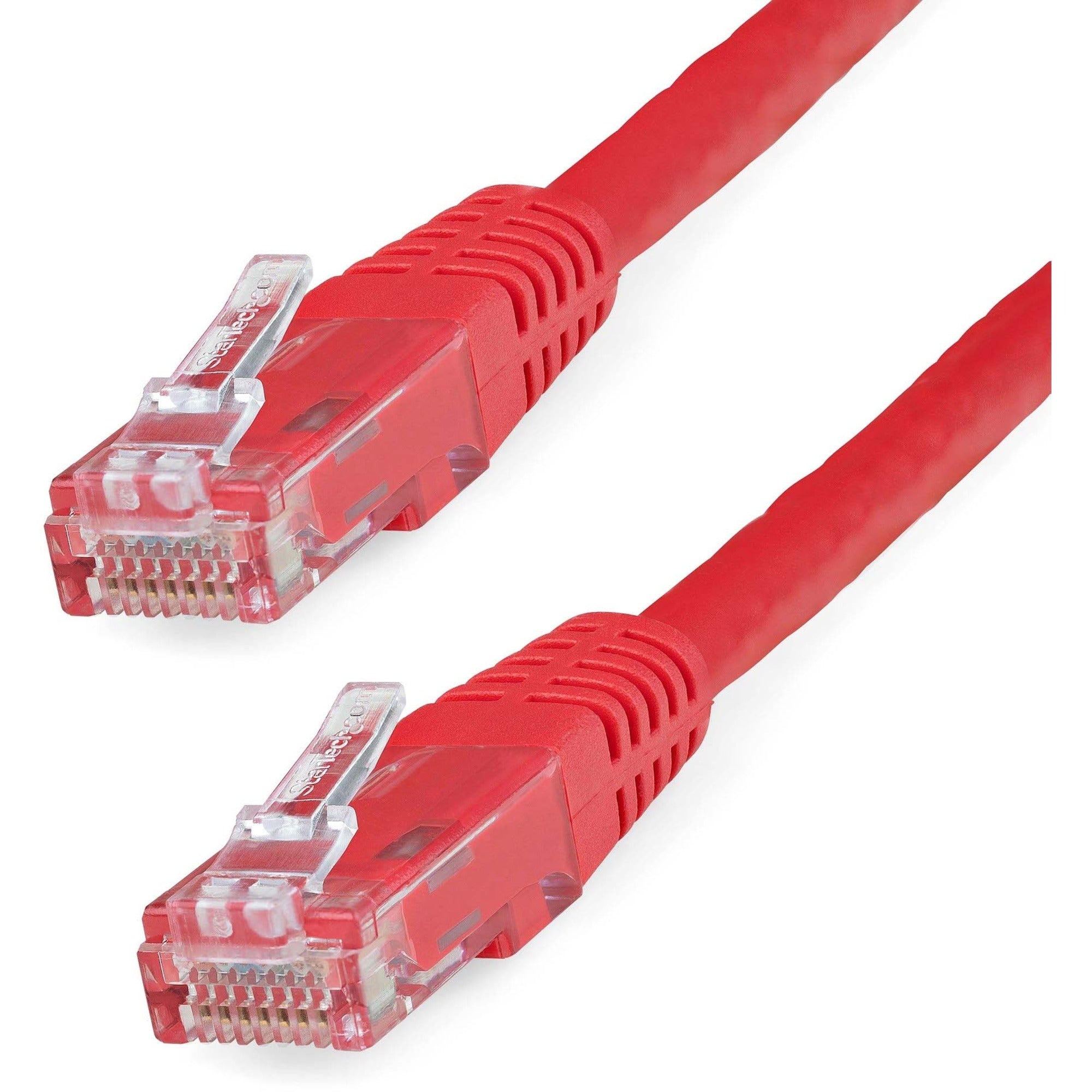 StarTech.com 6ft CAT6 Ethernet Cable - Red Molded Gigabit - 100W PoE UTP 650MHz - Category 6 Patch Cord UL Certified Wiring/TIA - C6PATCH6RD