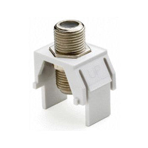 On-Q Non-Recessed Nickel F-Connector, White (M20) - WP3479WH