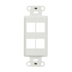 On-Q 4-Port Decorator Outlet Strap, White - WP3414WH