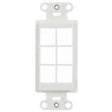 On-Q 6-Port Decorator Outlet Strap, White - WP3416WH