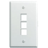 On-Q 1-Gang, 3-Port Wall Plate, White - WP3403WH