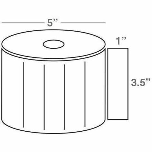 Wasp 3.5" x 1.0" Direct Thermal labels, 4 rolls, 2300 per roll, 5" OD - 633808402747