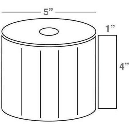 Wasp 4.0" x 1.0" Direct Thermal labels, 4 rolls, 2300 per roll, 5" OD - 633808402754