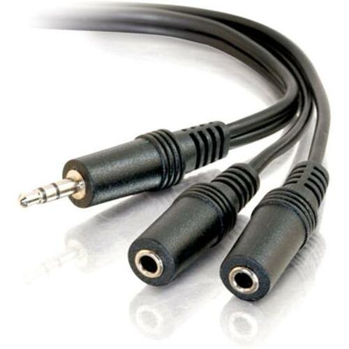 C2G 6ft One 3.5mm Stereo Male to Two 3.5mm Stereo Female Y-Cable - 40427