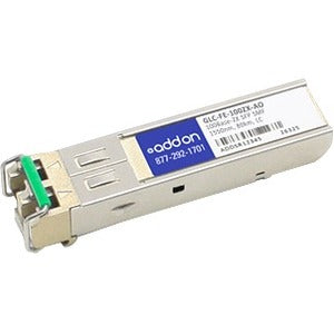 AddOn Cisco GLC-FE-100ZX Compatible TAA Compliant 100Base-ZX SFP Transceiver (SMF, 1550nm, 80km, LC) - GLC-FE-100ZX-AO