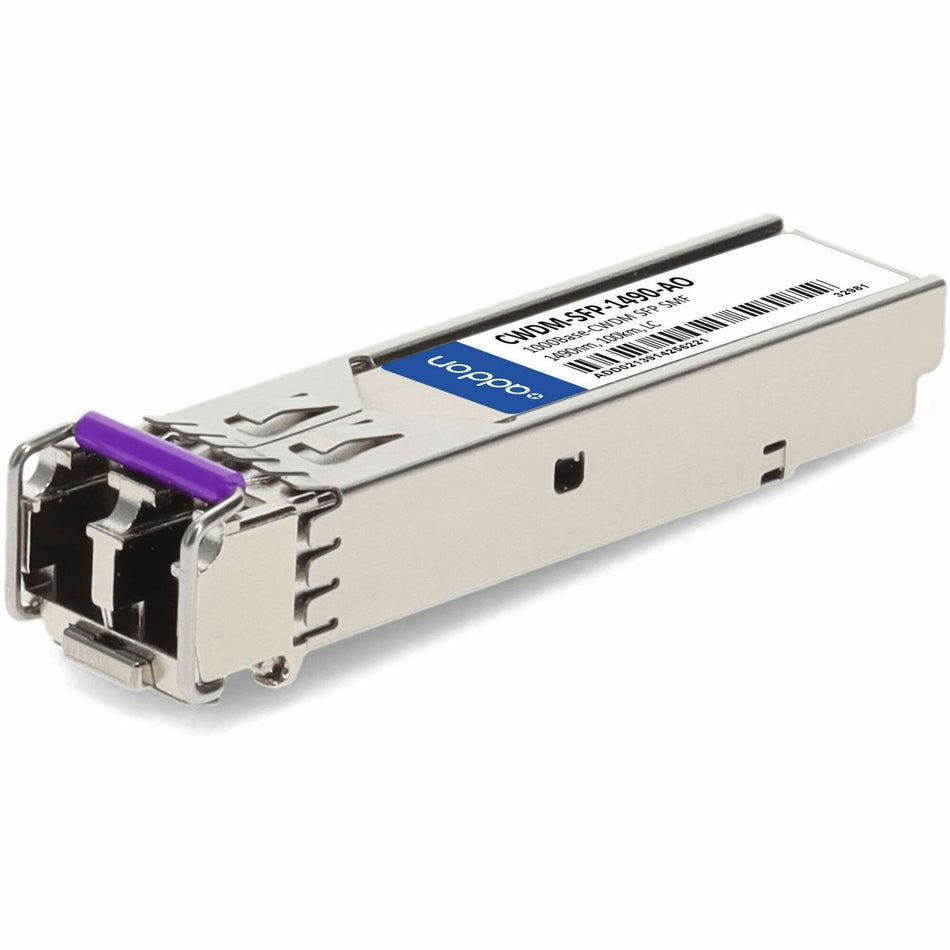 AddOn Cisco CWDM-SFP-1490 Compatible TAA Compliant 1000Base-CWDM SFP Transceiver (SMF, 1490nm, 100km, LC) - CWDM-SFP-1490-AO