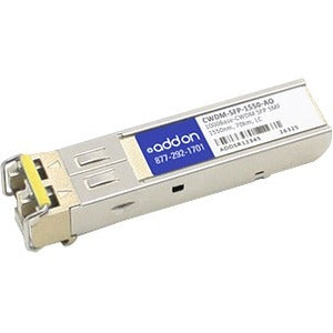 AddOn Cisco CWDM-SFP-1550 Compatible TAA Compliant 1000Base-CWDM SFP Transceiver (SMF, 1550nm, 100km, LC) - CWDM-SFP-1550-AO