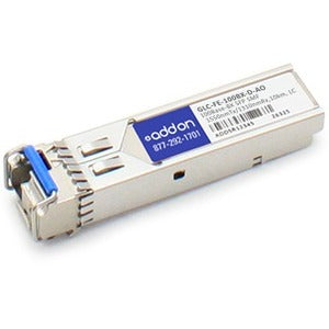 AddOn Cisco GLC-FE-100BX-D Compatible TAA Compliant 100Base-BX SFP Transceiver (SMF, 1550nmTx/1310nmRx, 10km, LC) - GLC-FE-100BX-D-AO