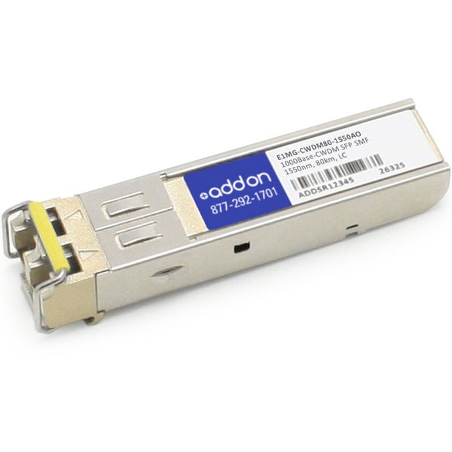 Brocade (Formerly) E1MG-CWDM80-1550 Compatible TAA Compliant 1000Base-CWDM SFP Transceiver (SMF, 1550nm, 80km, LC) - E1MG-CWDM80-1550AO