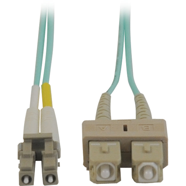 Eaton Tripp Lite Series 10Gb Duplex Multimode 50/125 OM3 LSZH Fiber Patch Cable (LC/SC) - Aqua, 5M (16 ft.) - N816-05M