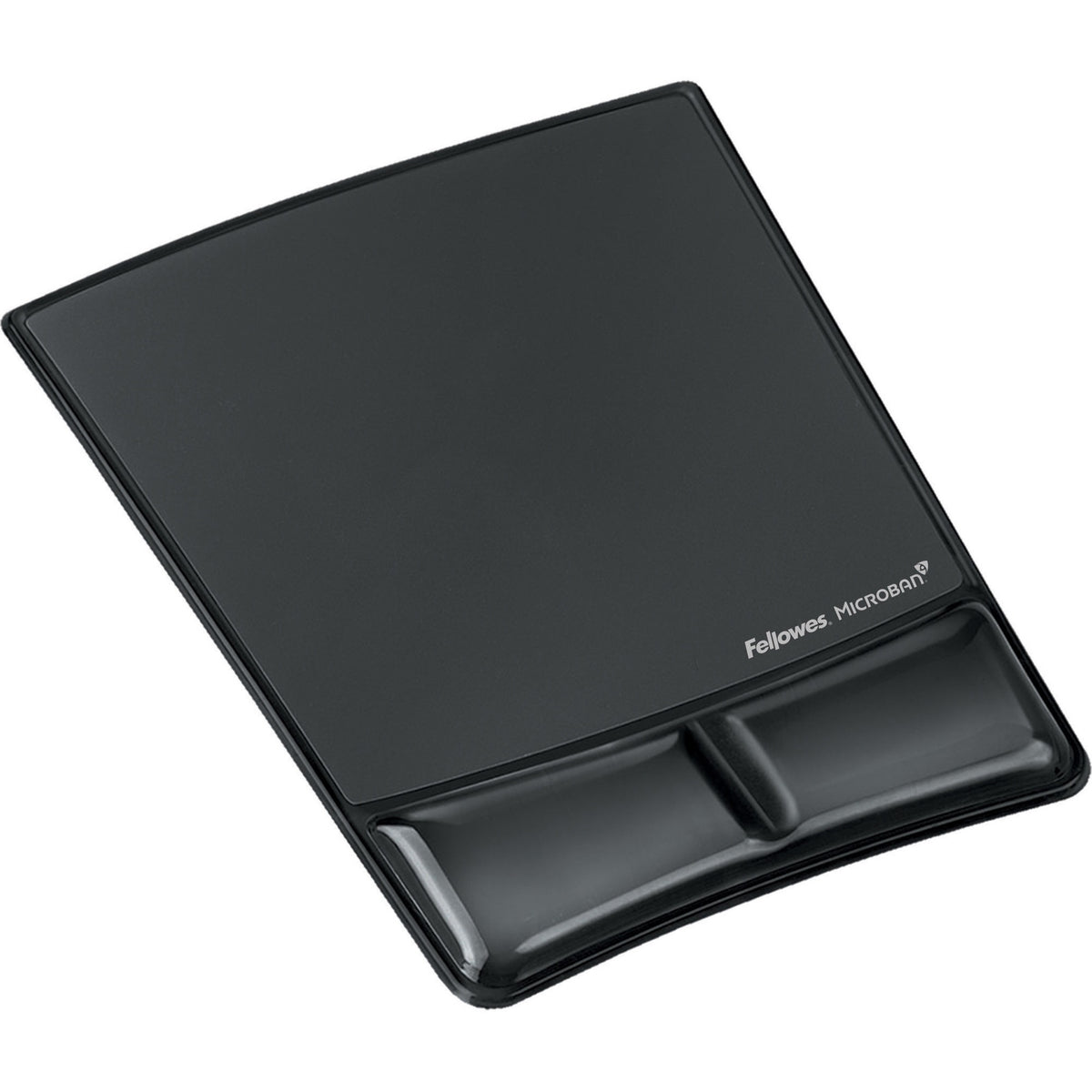 Fellowes&reg; MICROBAN&reg; Gel Mouse Pad Wrist Support - Black (9182301) - 9182301