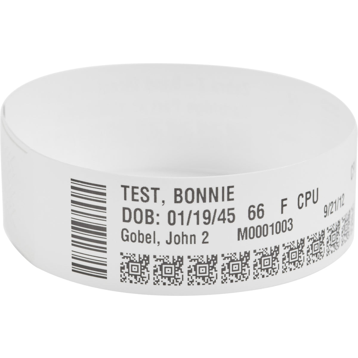 Zebra Wristband Polypropylene 1.1875 x 11in Direct Thermal Zebra Z-Band Direct HC100 - 10006996K