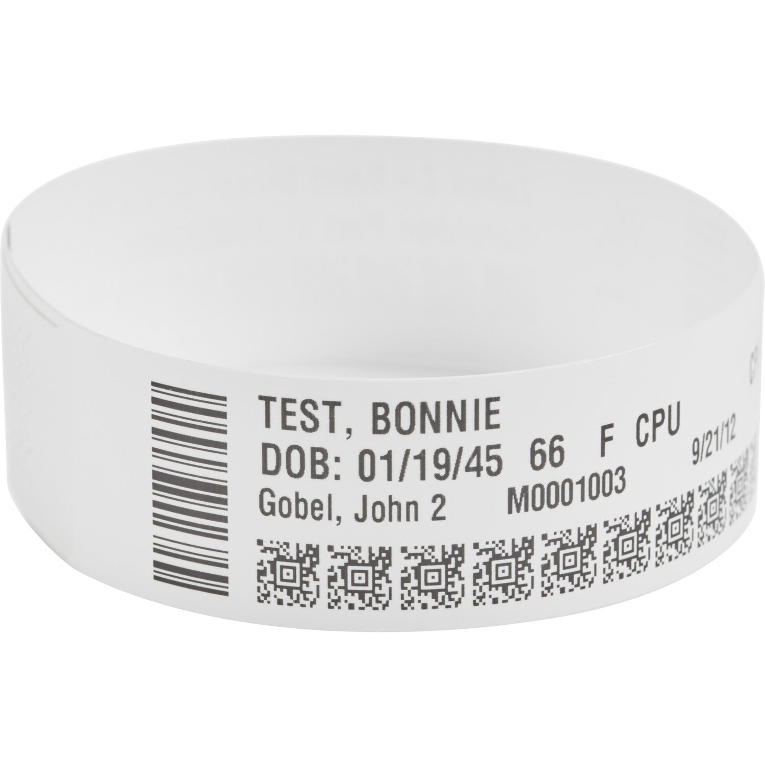 Zebra Wristband Polypropylene 1.1875 x 11in Direct Thermal Zebra Z-Band Direct HC100 - 10006996K