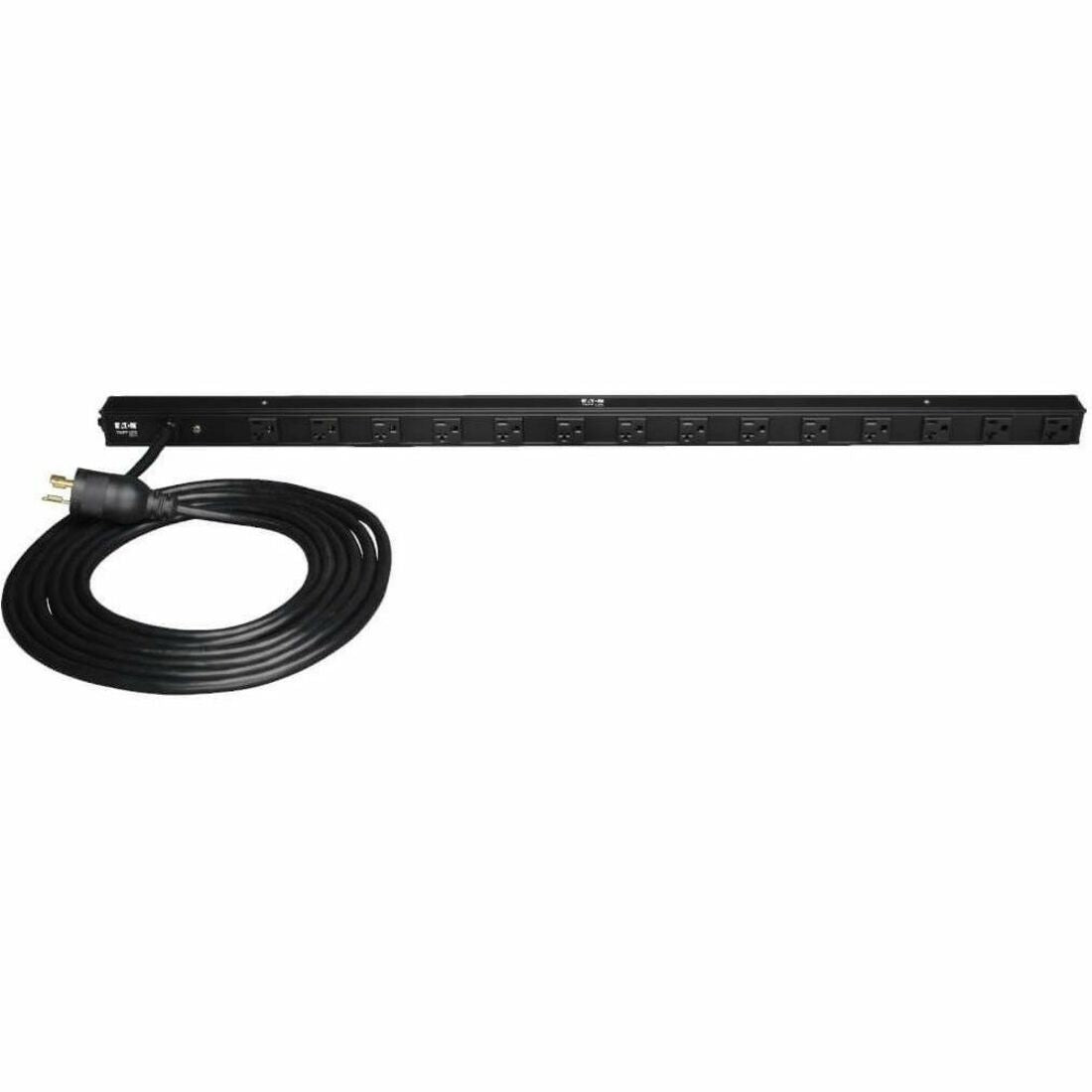 Tripp Lite by Eaton PDU 1.9kW Single-Phase 120V Basic PDU 14 NEMA 5-15/20R Outlets NEMA L5-20P Input with 5-20P Adapter 15 ft. (4.57 m) Cord 0U Vertical - PDUV20