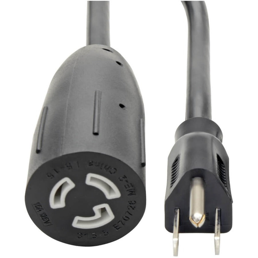 Tripp Lite by Eaton Heavy-Duty Power Extension Cable NEMA L5-15R to NEMA 5-15P - 15A 120V 14 AWG 1 ft. (0.31 m) Black - P023-001