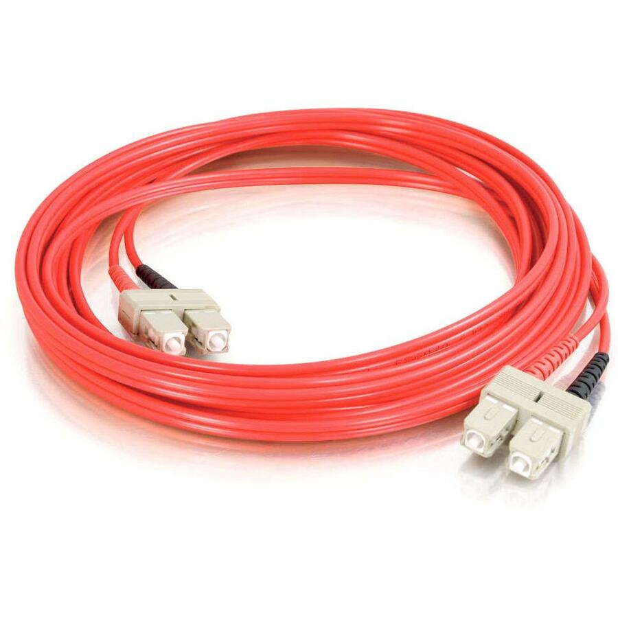 C2G-3m SC-SC 62.5/125 OM1 Duplex Multimode PVC Fiber Optic Cable - Red - 37176