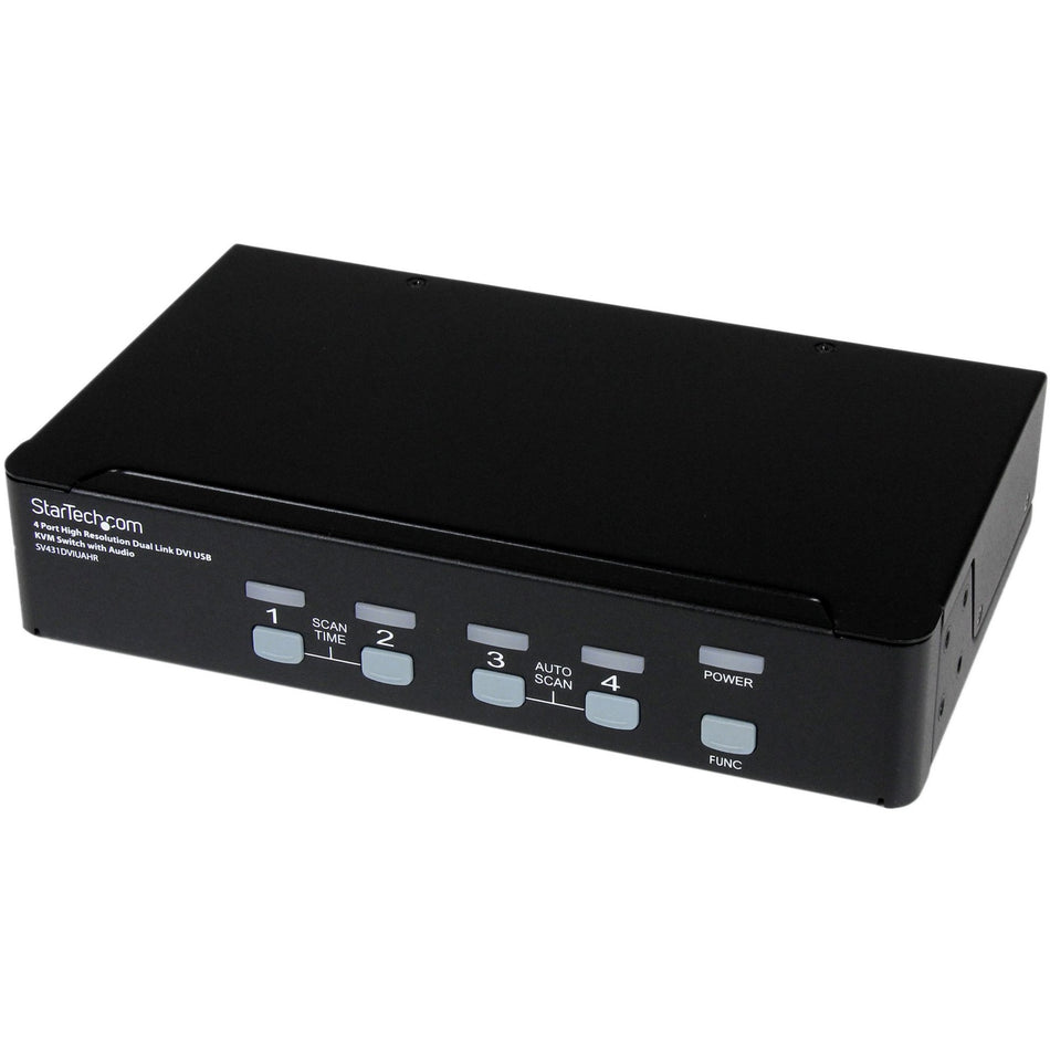 StarTech.com 4 Port High Resolution USB DVI Dual Link KVM Switch with Audio - SV431DVIUAHR