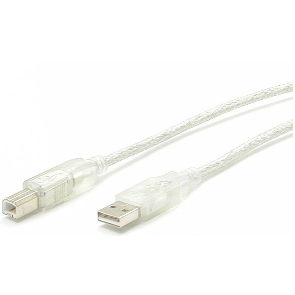 StarTech.com Transparent USB 2.0 cable - 4 pin USB Type A (M) - 4 pin USB Type B (M) - 10 ft - USBFAB10T