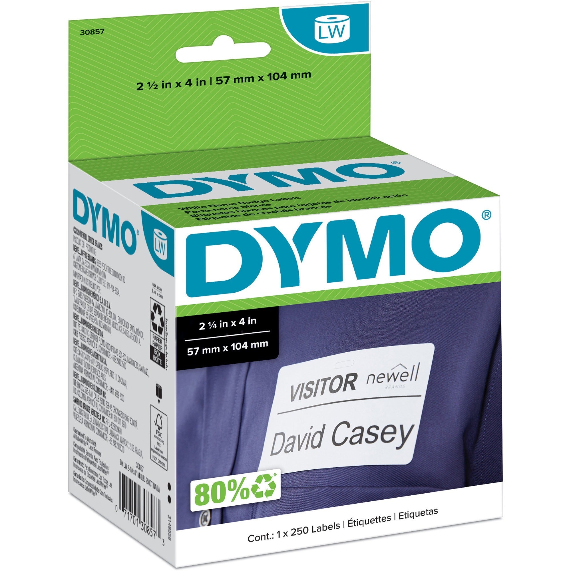 Dymo LabelWriter Adhesive Name Badges - 30857