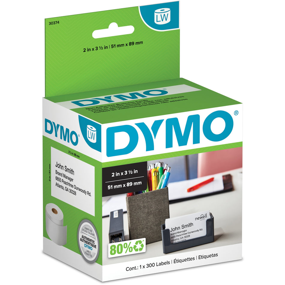 Dymo Nonadhesive Appointment Cardstock Labels - 30374