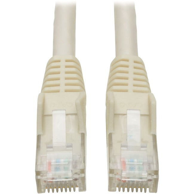 Eaton Tripp Lite Series Cat6 Gigabit Snagless Molded (UTP) Ethernet Cable (RJ45 M/M), PoE, White, 1 ft. (0.31 m) - N201-001-WH