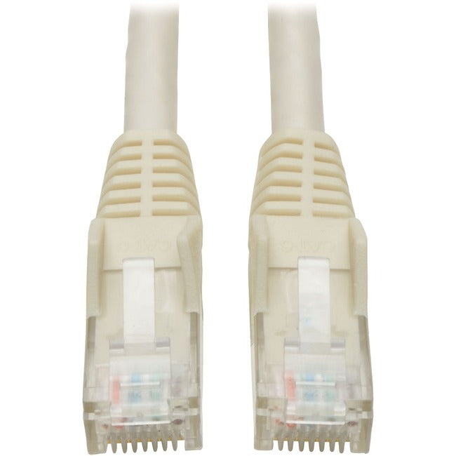 Eaton Tripp Lite Series Cat6 Gigabit Snagless Molded (UTP) Ethernet Cable (RJ45 M/M), PoE, White, 3 ft. (0.91 m) - N201-003-WH