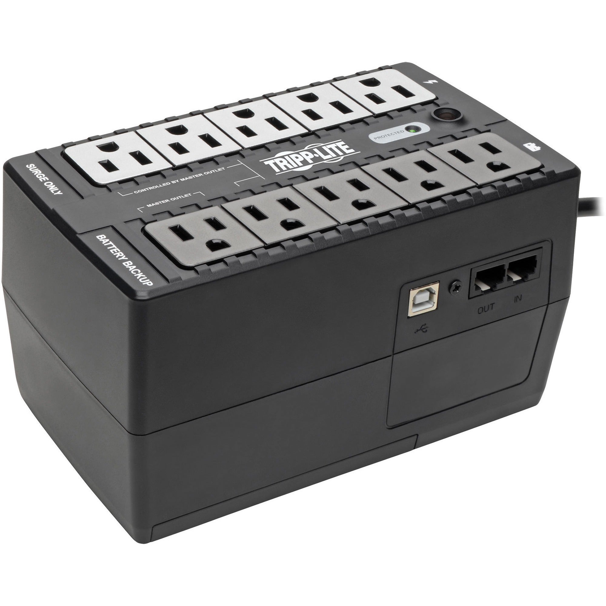 Tripp Lite by Eaton UPS 550VA 300W Standby UPS - 10 NEMA 5-15R Outlets 120V 50/60 Hz 5-15P Plug ENERGY STAR Desktop/Wall - ECO550UPS