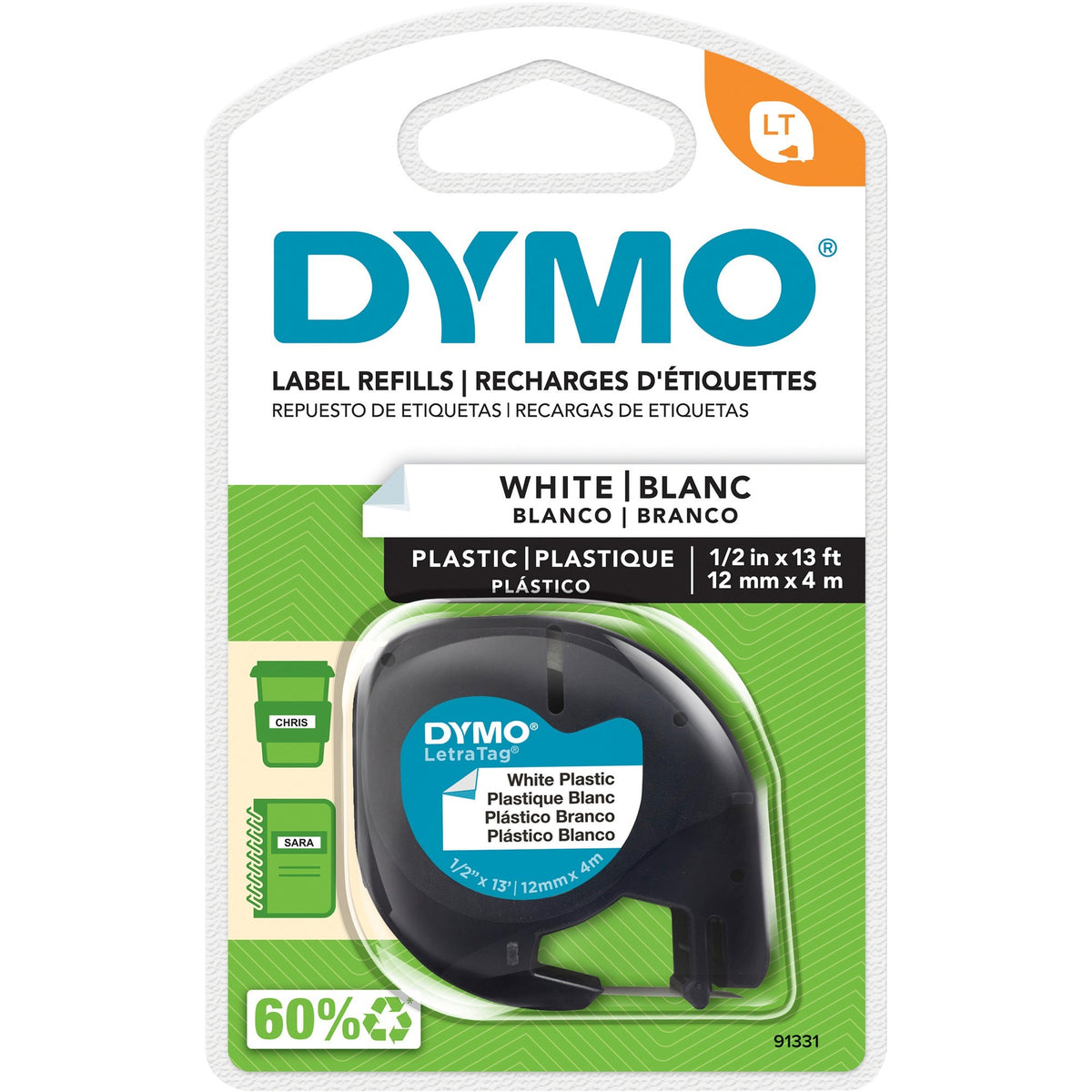 Dymo LetraTag Label Maker Tape Cartridge - 91331