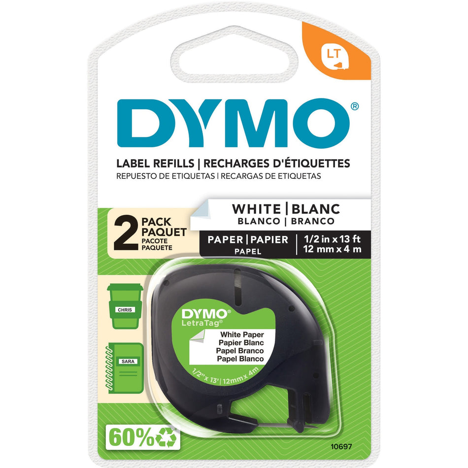 Dymo LetraTag Electronic Labelmaker Tape - 10697
