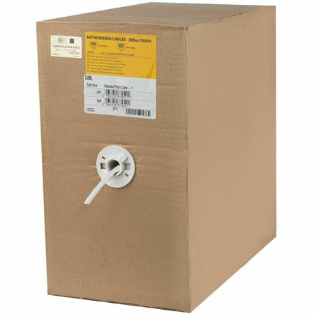 StarTech.com 1000 ft Bulk Cat6 Ethernet Cable - Stranded - CM-Rated for In-Wall Use - Cat 6 UTP Patch Cable - White - WIRC6PATWHRL