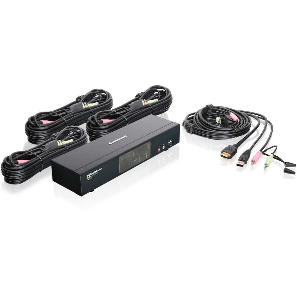 IOGEAR MiniView 4-Port HDMI Multimedia KVM Switch with Audio - GCS1794