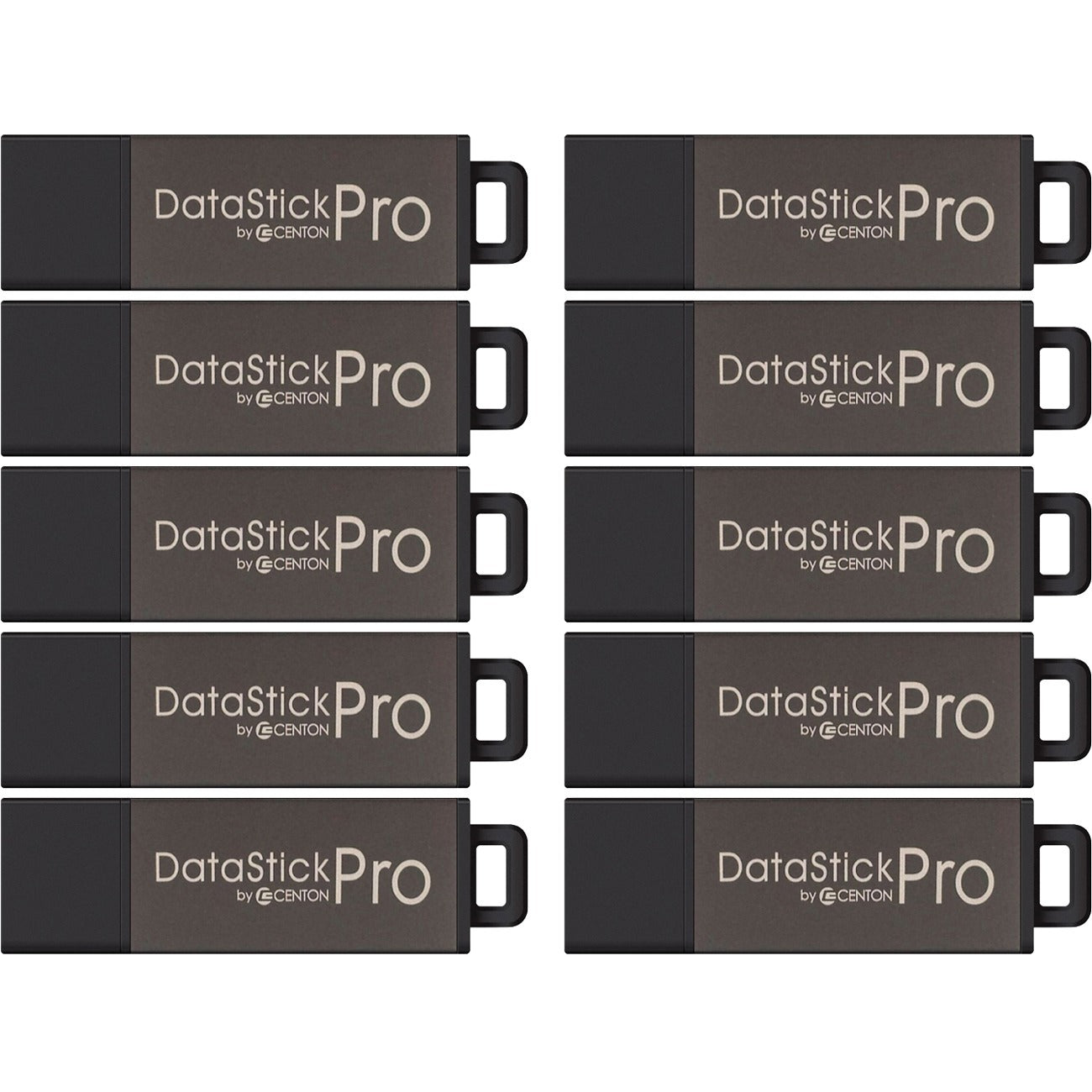 Centon 8GB DataStick Pro USB 2.0 Flash Drive - 10 Pack - DSP8GB10PK