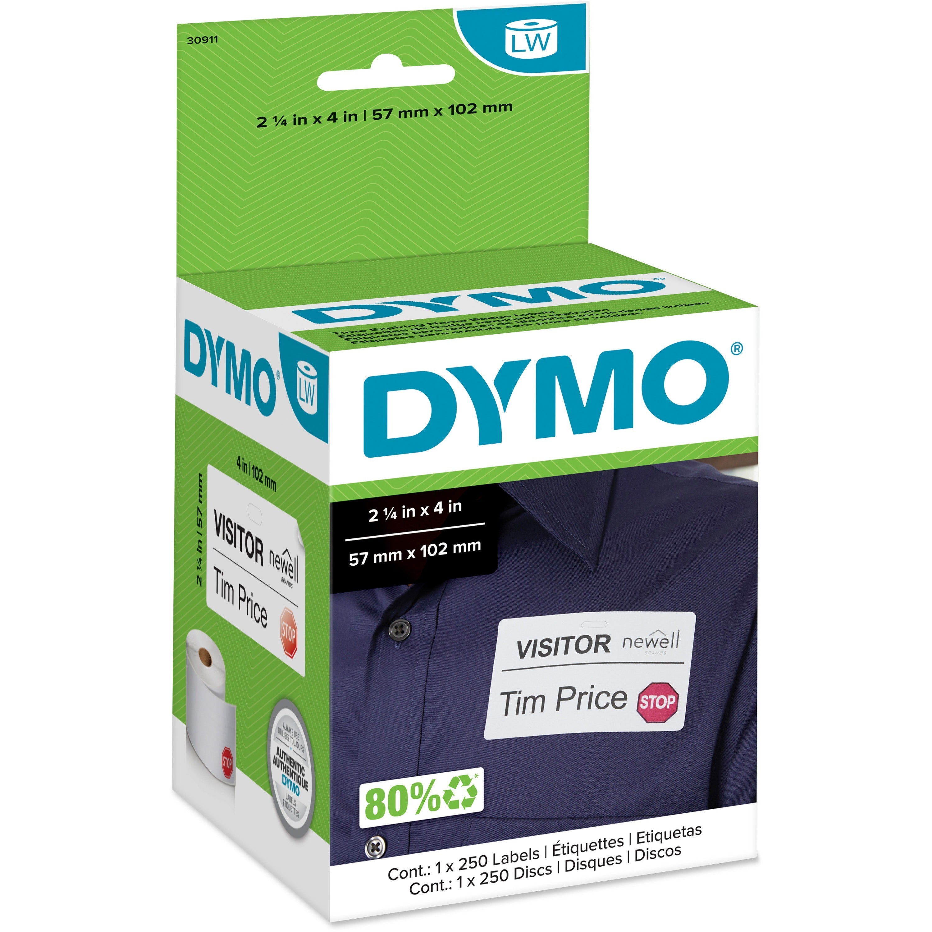 Dymo LabelWriter Time-expire Name Badge Labels - 30911