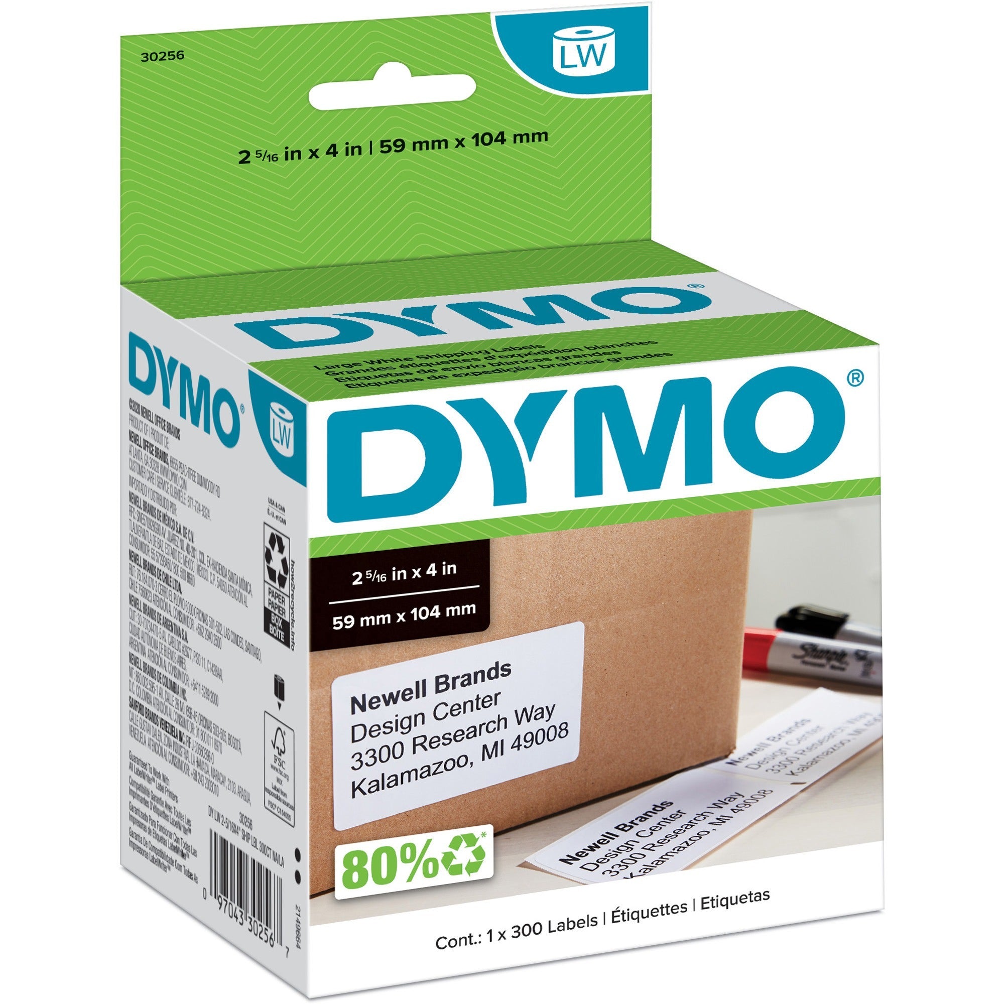 Dymo LabelWriter Large Shipping Labels - 30256