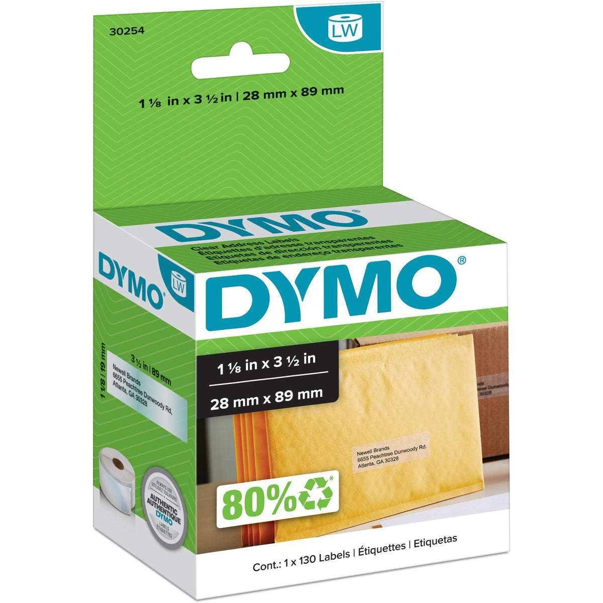 Dymo Clear Address Labels - 30254