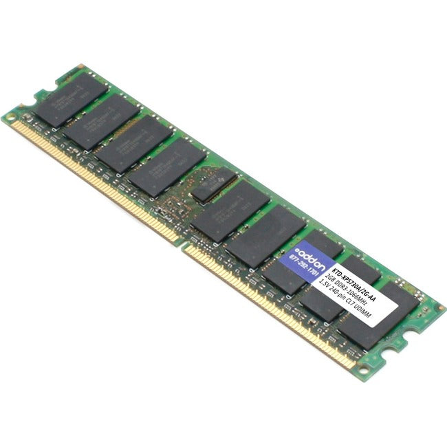 AddOn AA1333D3N9/2G x1 Dell KTD-XPS730A/2G Compatible 2GB DDR3-1066MHz Unbuffered Dual Rank 1.5V 240-pin CL7 UDIMM - KTD-XPS730A/2G-AA