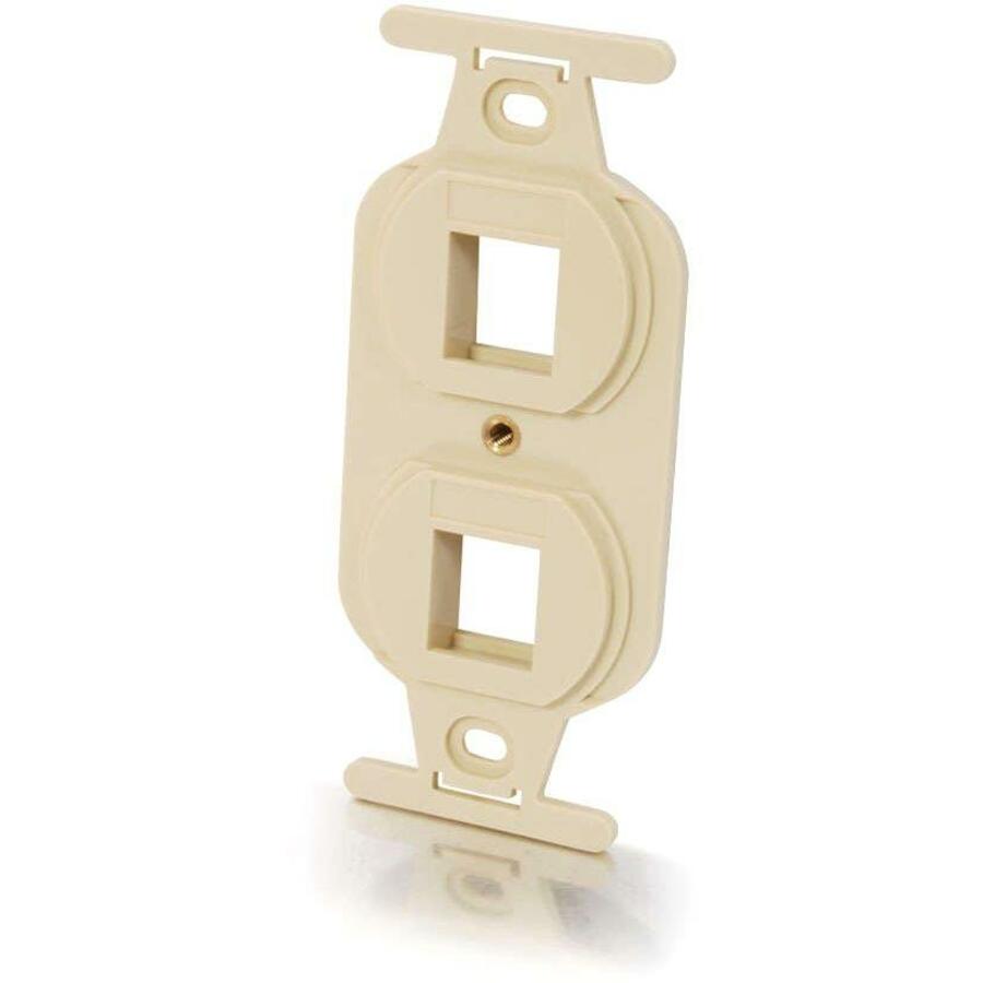 C2G Duplex 2-Port NEMA 106 Decorative Style Wall Plate - Ivory - 03722