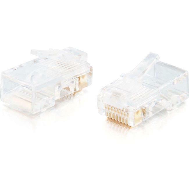 C2G RJ45 Cat5 8x8 Modular Plug for Flat Stranded Cable - 25pk - 01939