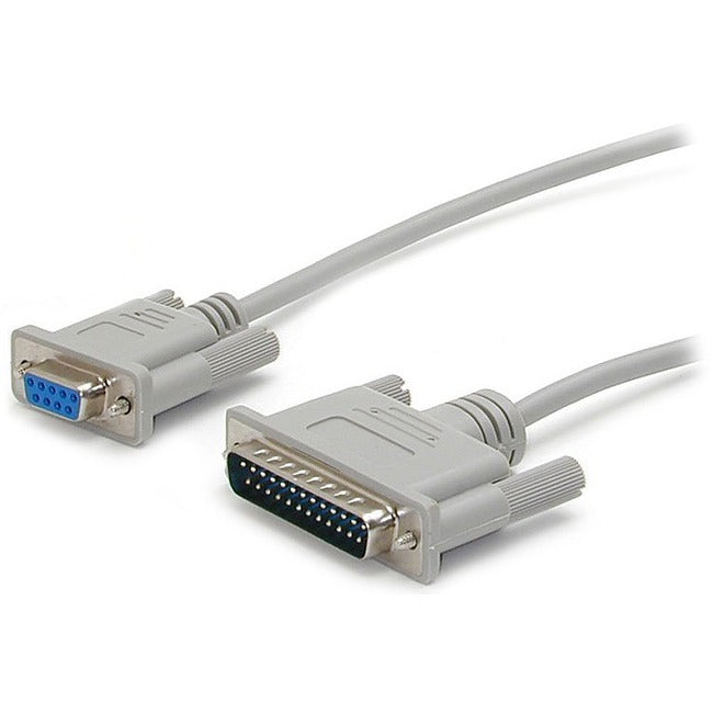 StarTech.com 10 ft Cross Wired DB9 to DB25 Serial Null Modem Cable - Null modem cable - DB-9 (F) - DB-25 (M) - 10 ft - SCNM925FM