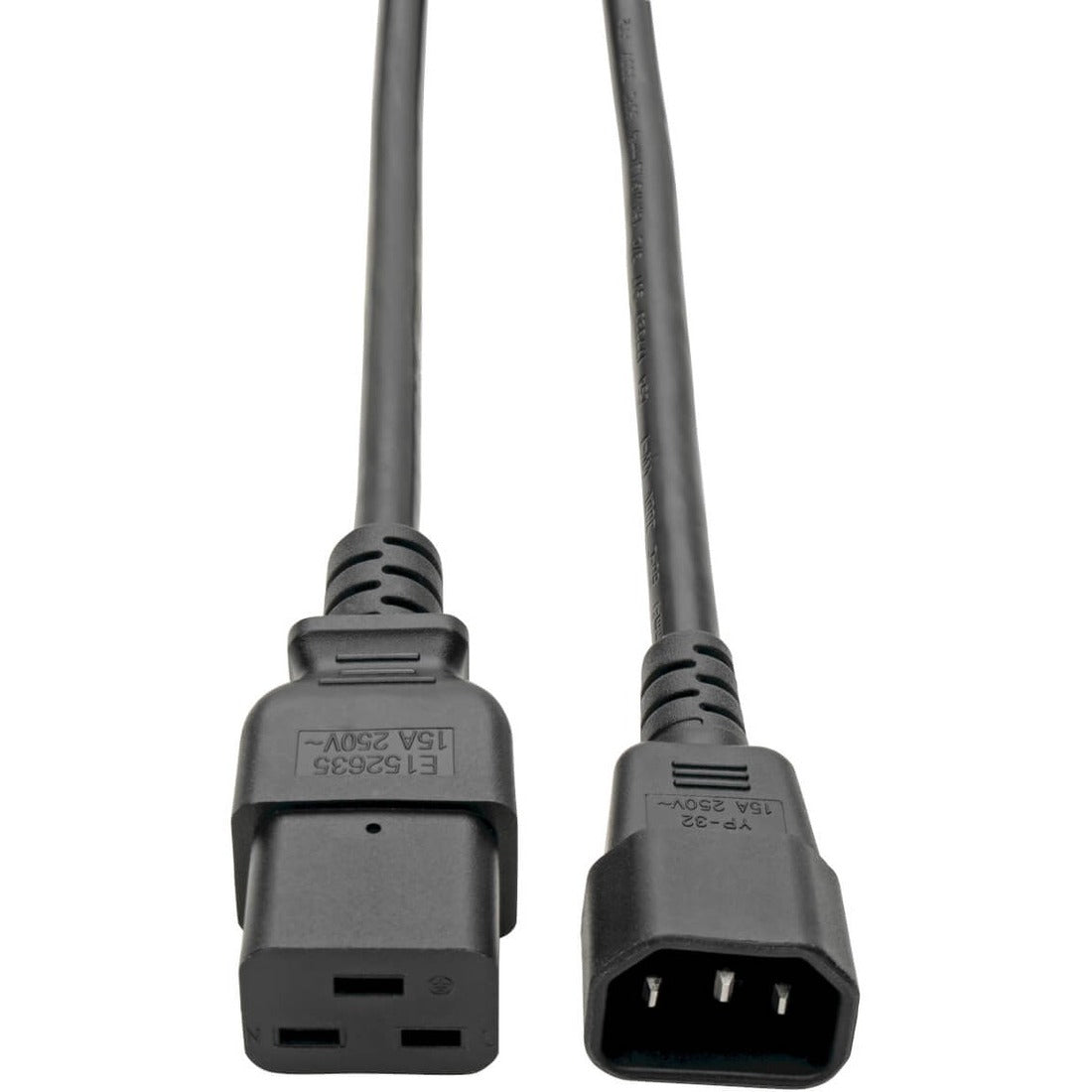 Tripp Lite by Eaton Power Cord C19 to C14 - Heavy-Duty 15A 250V 14 AWG 6 ft. (1.83 m) Black - P047-006