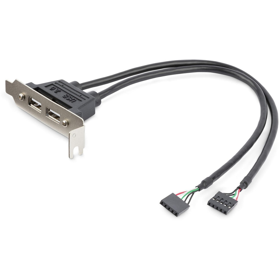 StarTech.com 2 Port USB A Female Low Profile Slot Plate Adapter - USBPLATELP