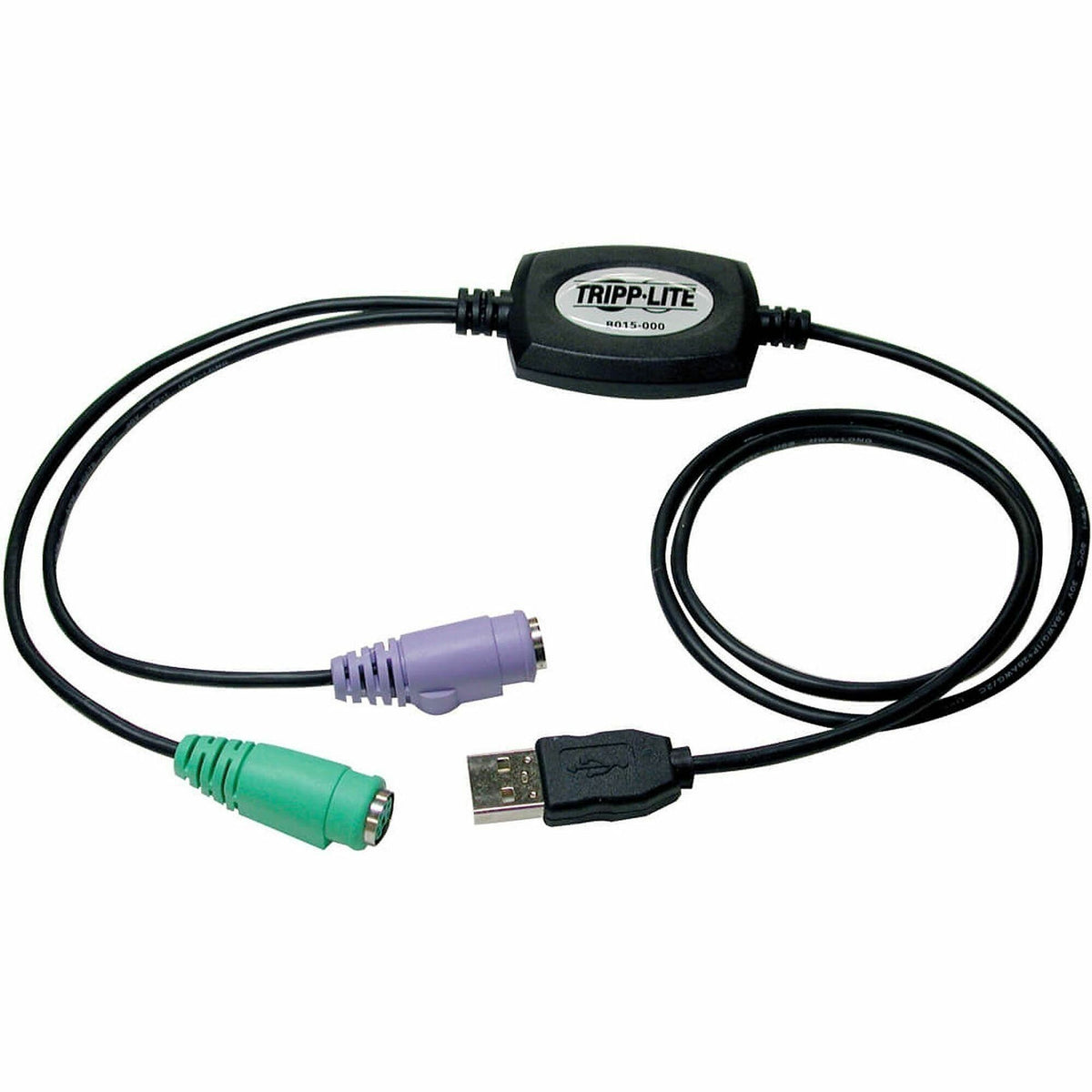 Tripp Lite by Eaton Compact USB to PS/2 Adapter Plug and Play Notebook / Desktop - B015-000