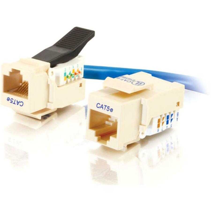 C2G Cat5E RJ45 UTP Toolless Keystone Jack - Ivory - 35224