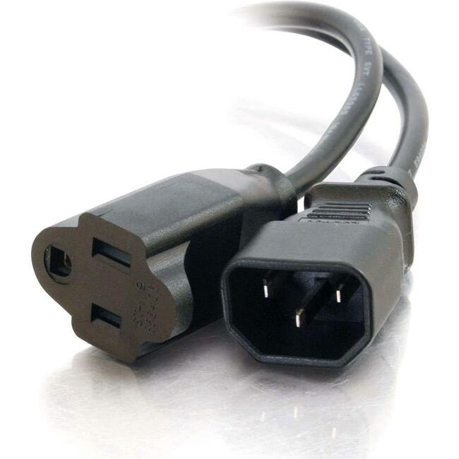 C2G 2ft 16 AWG Monitor Power Adapter Cord (IEC320C14 to NEMA 5-15R) - 29935